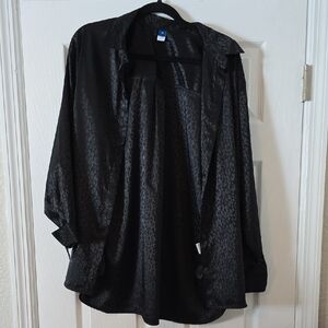 Old Navy Black Animal Print Top